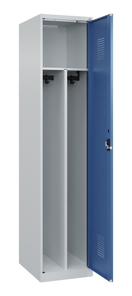 C+P Spind Evolo PLUS, 1 Abteil, 1850x400x500mm, 7035/5023, Verschluss Zylinderschloss, 049000-12F S10035