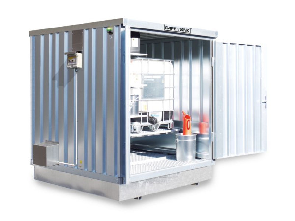 SÄBU SAFE TANK 400 KTC (Außenaufstellung), verzinkt, montiert, 2.400 x 2.170 x 2.400 mm, F11183810201