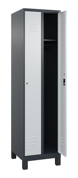 C+P Spind Classic PLUS, Füße, 2 Abteile, 1950x500x500mm, 7016/7035, 080010-29 S10028