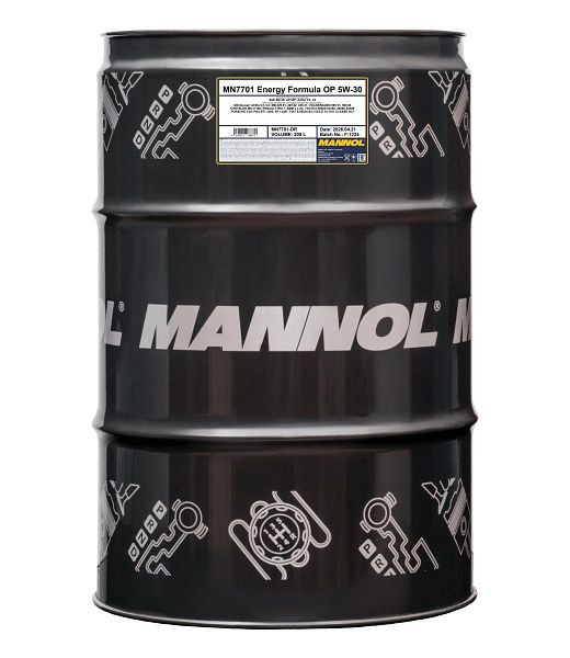 MANNOL Premium-Synthese-Motorenöl 7701 Energy Formula OP 5W-30, VE: 208 l, MN7701-DR