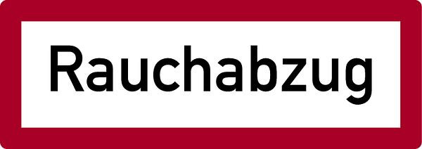 Schilder Klar Brandschutzzeichen Rauchabzug, 210x74x0.45 mm Aluminium geprägt, 159/29