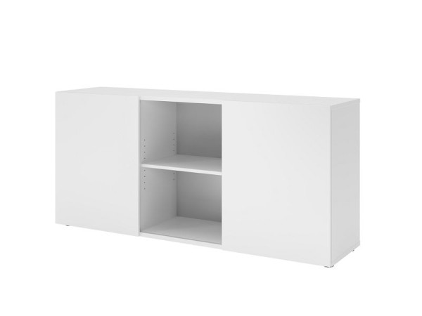 Hammerbacher Sideboard mit Schiebetüren 1780, 2 OH, Korpus: Weiß / Front: Weiß, 160 x 42 x 74,8 cm (BxTxH), V1780/W/W