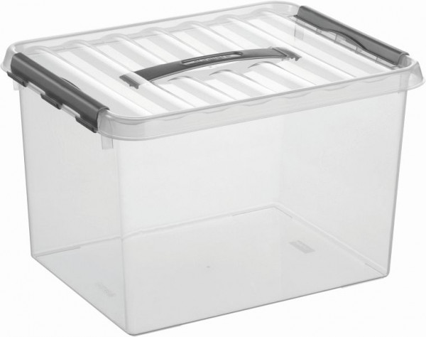 helit Aufbewahrungsbox "the q-line" 22L, VE: 6 Stück, transparent, H6160402