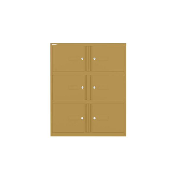 Bisley Essentials Office Locker, Höhe 1000-1024 x Breite 800 x Tiefe 470 mm, 682 dijon, YELD0810682