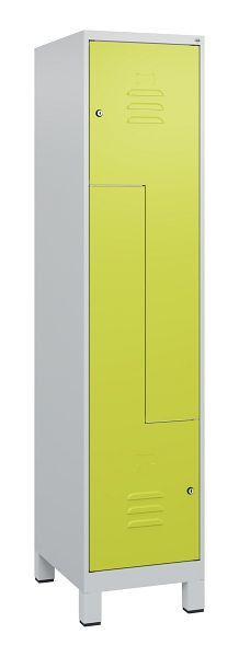 C+P Z-Spind Classic PLUS, Füße, 2 Abteile, 1800x400x500mm, 7035/0024, Zylinderschlösser, 0800137-122 S10025