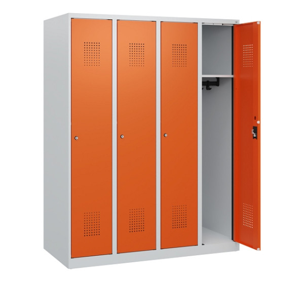 C+P Spind Evolo PLUS, 4 Abteile, 1530x1200x500mm, 7035/2004, Zylinderschloss, 0490005-40 S10022