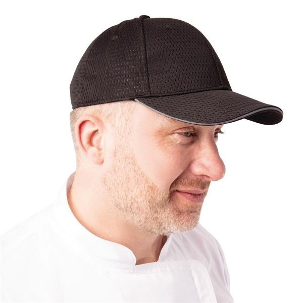 Chef Works Cool Vent Baseballcap schwarz-grau, Einheitsgröße, Unisex, A942