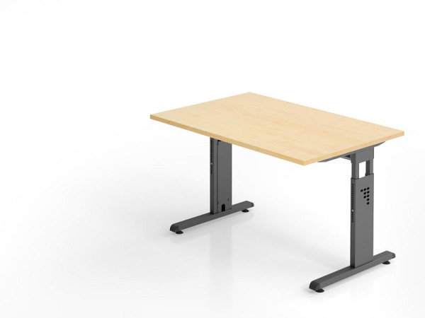 Hammerbacher Schreibtisch OS12, 120 x 80 cm, Platte: Ahorn, 25 mm dick, 2 mm ABS-Kante, Rechteckform, VOS12/3/G