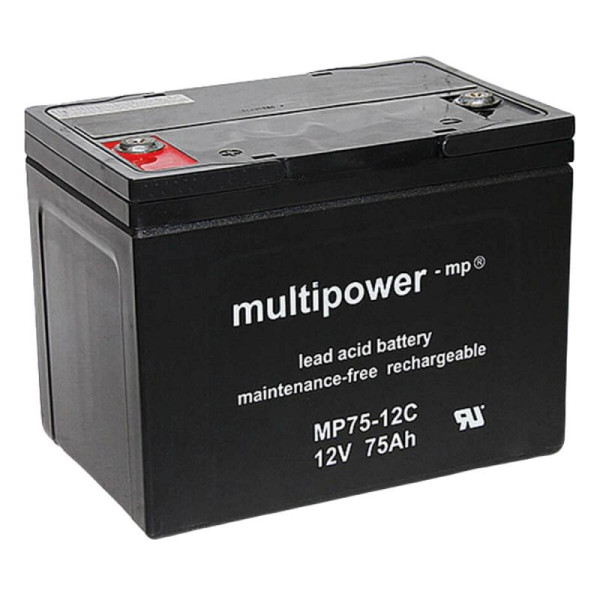 multipower MP75-12lC AGM Antriebsbatterie 12V 50Ah, MP75-12C