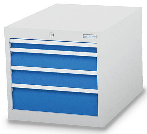 Bedrunka+Hirth Schubladenschrank, Tiefe 736 mm, R 18-24, Schubladenanzahl: 4, 555 x 736 x 519 mm, Blendenhöhe in mm: 1x50, 2x100, 1x150, 550/1210V10