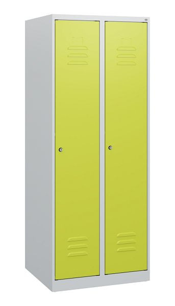 C+P Umkleidespind Classic PLUS, 2 Abteile, 1530x600x500mm, 7035/0024, Zylinderschlösser, 0800005-20 S10011