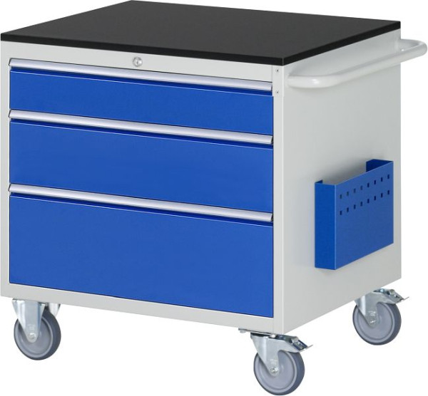 RAU Montagewagen Serie 7000, B770 x T650 x H790 mm, Arbeitsplatte mit Melaminharzbeschichtung, Schubladen: 1xH120, 1xH180, 1xH240 mm, 15-XL3.16A-M.11