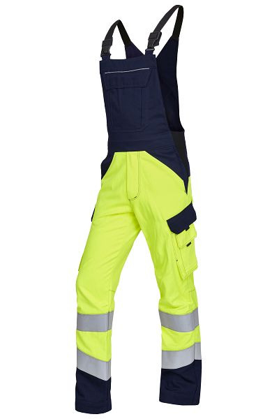 ROFA Latzhose teils 2-lagig 2386, Größe 54, Farbe 354-leuchtgelb-marine, 4552386-354-54