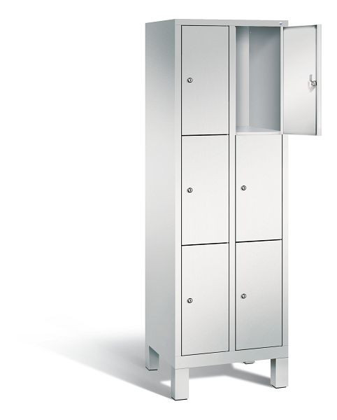 C+P Schließfachschrank Evolo, H1850xB610xT500mm, Farbe: Lichtgrau, 48010-203 S10000