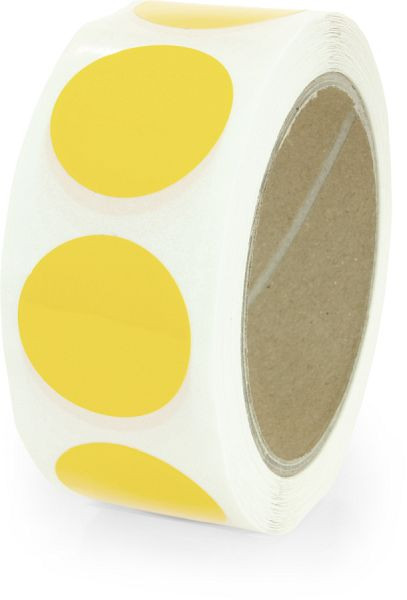 Moedel Markierungspunkte blanko, Polypropylenfolie, gelb, Ø 35 mm, VE: 500 Stück/Rolle, 55669