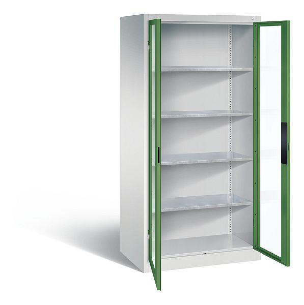 C+P Werkzeugschrank Acurado, H1950xB930xT600mm, Farbe: Lichtgrau / Resedagrün, Muldengriff, 8922-0552 S10017