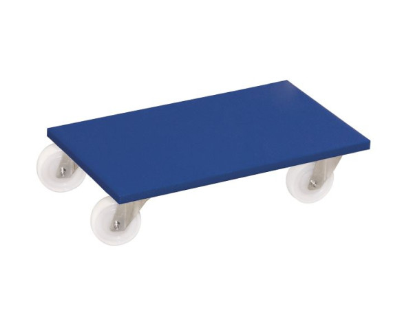 VARIOfit Möbelhund mit Kunststofflenkrollen, Außenmaße: 600 x 350 x 145 mm, Radsatz: 4 Stück 100 mm, Robuster Antirutschbelag blau, VE: 2 Stück, mh-934.003