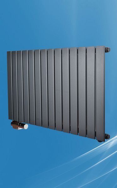 West Heiztec Designheizkörper ARES COMPACT PANELL Einlagig, Anthrazit / RAL 7016, EN442 75/65 - 20 C° 550W, CSPA08400600