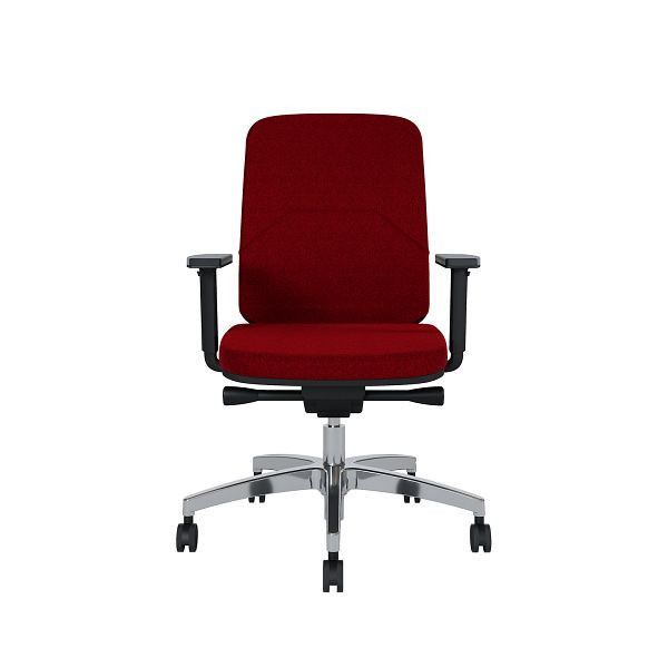 Bisley Bürodrehstuhl Bali, Gepolsterte Rückenlehne, Mit Armlehnen Aluminiumfußkreuz, TN9416 dark red, BALIALGTN9416