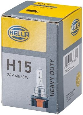 HELLA Glühlampe, H15, Heavy Duty, 24V, 60/20W, Schachtel, 8GJ 168 119-241