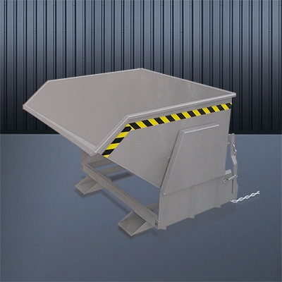 Eichinger Industrie Kippbehälter mit geschützten Abrollkufen, 4000 kg, 3000 Liter, feuerverzinkt, 20111800002000