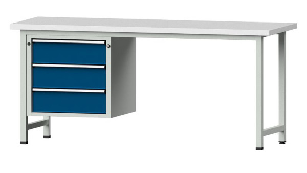 ANKE Werkbänke Kombiwerkbank, Modell 726 V, 2000 x 700 x 890 mm, RAL 7035/5010, KSP 40 mm, 410.749
