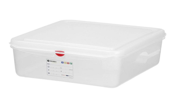 Hendi GN 1/1 Behälter, Polypropylen, GN 1/1, 28L, Transparent, 530x325x(H)200mm, 873366