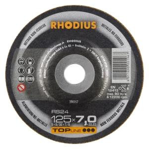 Rhodius TOPline RS24 Schruppscheibe, Durchmesser [mm]: 125, Stärke [mm]: 7, Bohrung [mm]: 22.23, VE: 25 Stück, 200357