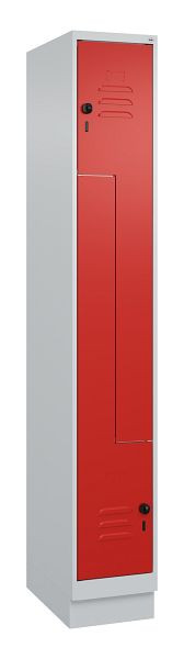 C+P Z-Spind Classic PLUS, C Z-Spind, Classic PLUS, Sockel, 2 Abteile, 1950x300x500mm, 7035/3020, Drehriegel, 080023-102 S10002