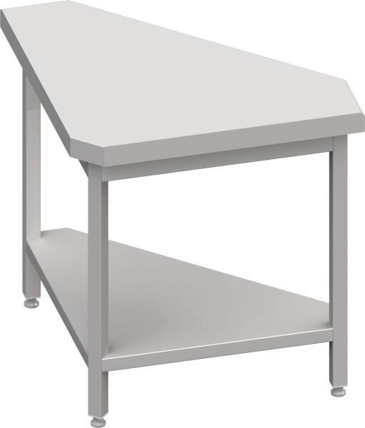 Stalgast Edelstahl Neutralausgabe 90° Ausseneckmodul 785x785x880 mm, Granitarbeitsplatte "Standard G1", CF07216