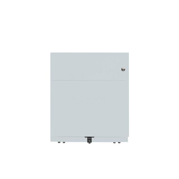 Bisley Rollcontainer Note™, 2 Schubladen, Tiefe 565 mm, Griffleiste, 145 lichtgrau antibakteriell, NWA59M7SF145