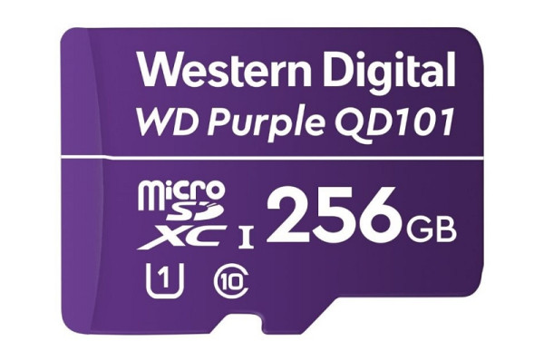 Western Digital SD card,WDD256G1P0C,256GB,Class10 MicroSDXC Speicherkarte, 256GB, Class 10, UHS-I U1, 128TBW, für Videoüberwachung, WDD256G1P0C