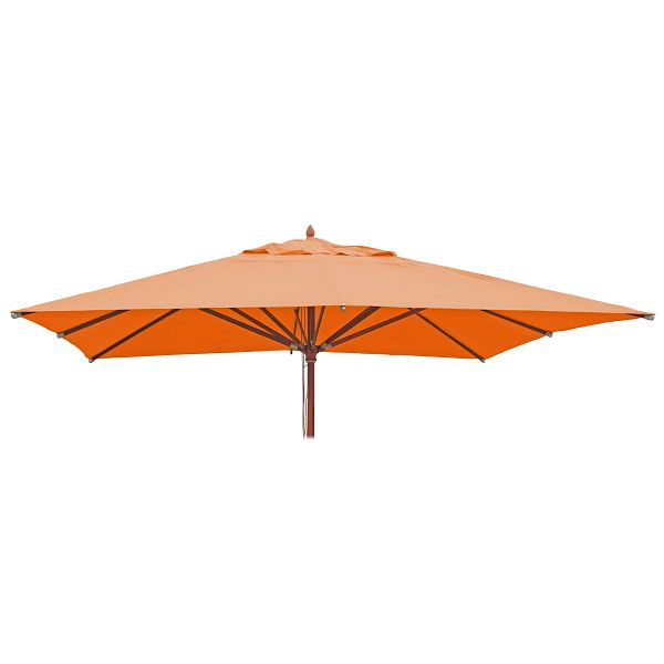Mendler Ersatz-Bezug für Gastronomie Holz-Sonnenschirm HWC-C57, Sonnenschirmbezug, eckig 4x4m Polyester 3kg, terracotta, 76671