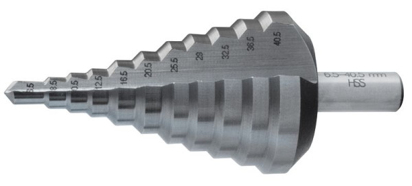 SW-Stahl Stufenbohrer, HSS-G, 6,5-40,5 mm, 82418L, 4033592082877
