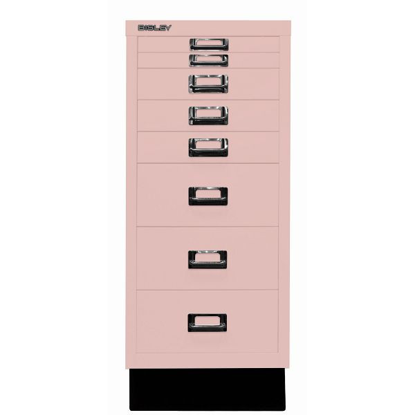Bisley MultiDrawer™, Inkl. Sockel, DIN A4, 8 Schubladen, 620 pastellpink, L298S620