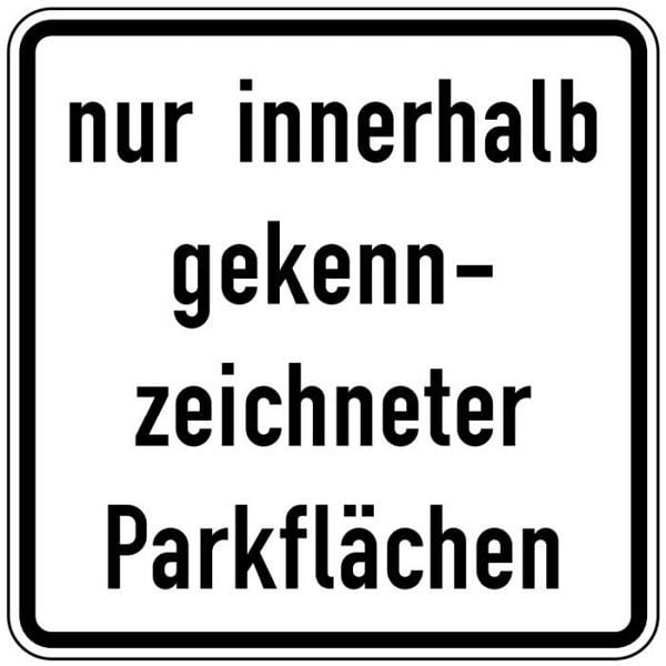Stein HGS nur innerhalb gekennzeichneter Parkflächen Nr. 1053-52, 600x600mm /RA1/Alform, 1053-52-212