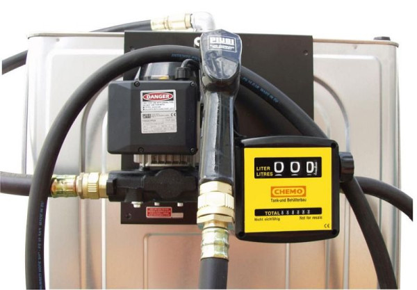 Cemo Elektropumpe 50 l/min, 230V (selbstansaugend) mit Zählwerk, Saugleitung, 8162, 4052886078280