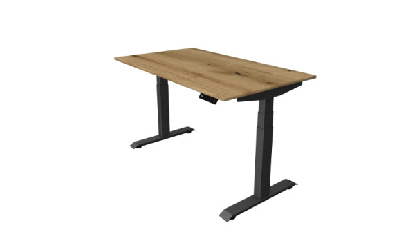 Kerkmann Sitz-/Stehtisch Move 4, B 1400 x T 800 mm, elektrisch höhenverstellbar von 640-1290 mm, Eiche, 10081055