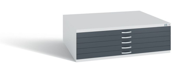 C+P Schubladenschrank Serie 7100_7200, H420xB1350xT960 mm, Grau/Anthrazit, 7200-000 S10300