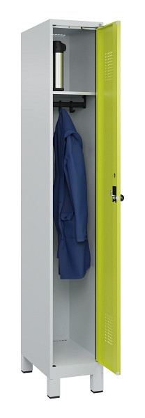C+P Spind Evolo PLUS, mit Füßen, 1 Abteil, 1950x300x500mm, 7035/0024, Verschluss Drehriegel, Ablageböden 1, 049010-10 S10016