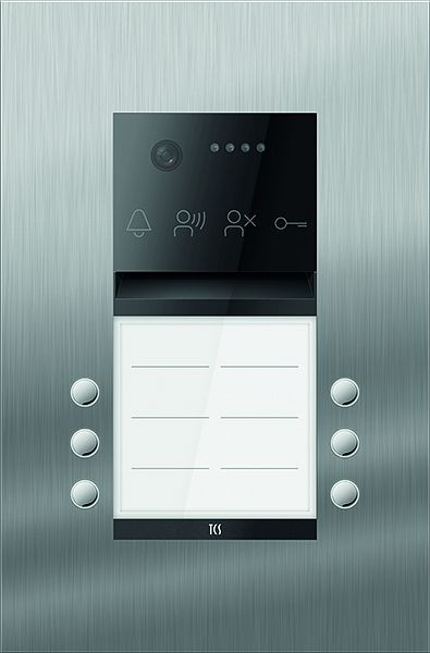 TCS Türkontrollsystem PES PRO IP Video Außenstation 6T 2 Spalten UP Edelstahl, AVU400206-0030