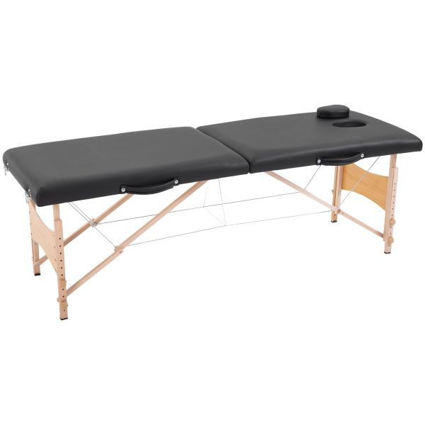 HOMCOM Massageliege Mobiler Massagetisch Höhenverstellbar Kosmetik Bank Holz, 503-001