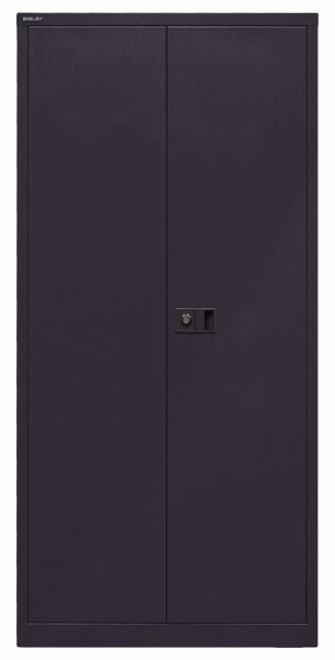 Bisley Flügeltürenschrank Universal, Garderobeneinsatz, schwarz, E782AAG633