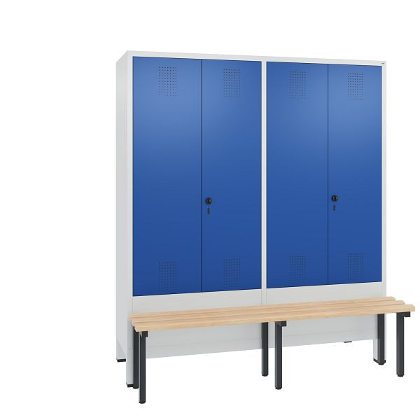 C+P Spind Evolo, 4 Abteile, H1850xB1590xT815 mm, Grau/Enzianblau, 48032-42 S10014