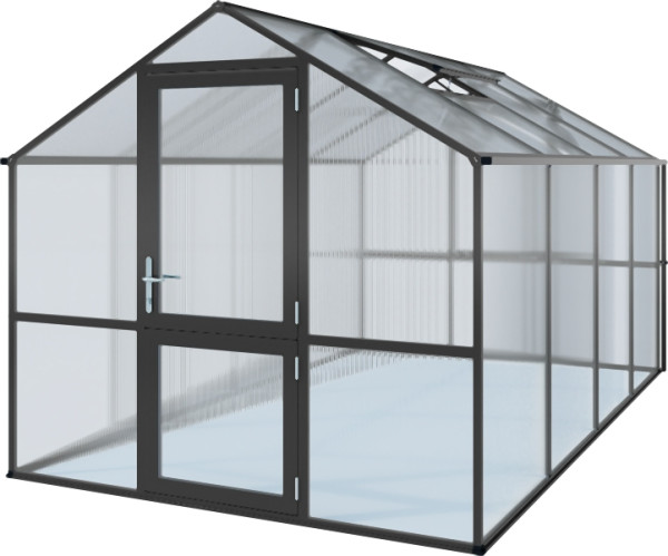 KGT Gewächshaus Rose IV, anthrazit-grau, 4.29 x 2.33 x 2.15 m, 11400003