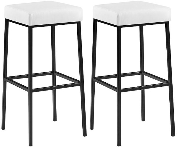 CLP Barhocker Montreal 85 Kunstleder schwarz, weiß, VE: 2 Stück, 314567