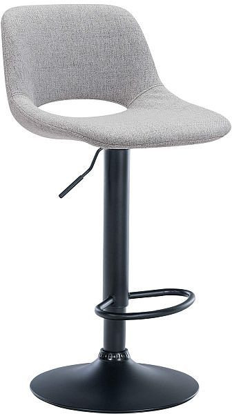 CLP Barhocker Camden Stoff schwarz, hellgrau, 324150