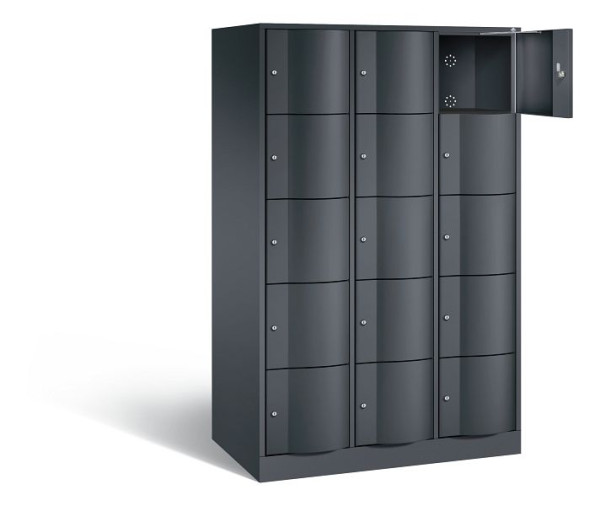 C+P XL-Schließfachschrank Resisto, H1950xB1148xT640mm, Farbe: Schwarzgrau, 8570-373 S10083