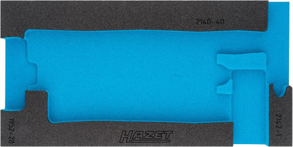 Hazet 2-Komponenten Weichschaum-Einlage, für 163-464/3 Abmessungen / Länge: 342 mm x 172 mm Ordnungssystem Größe: 1/3 (342 x 172 mm), 163-464L