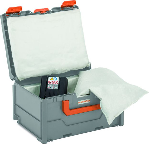 Cemo Akku-Systembrandschutzbox Li-SAFE 2-S, 2 Spezialkissen, 11563